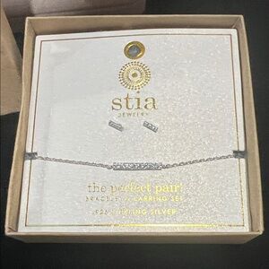 Silver Bracelet and Earring Set